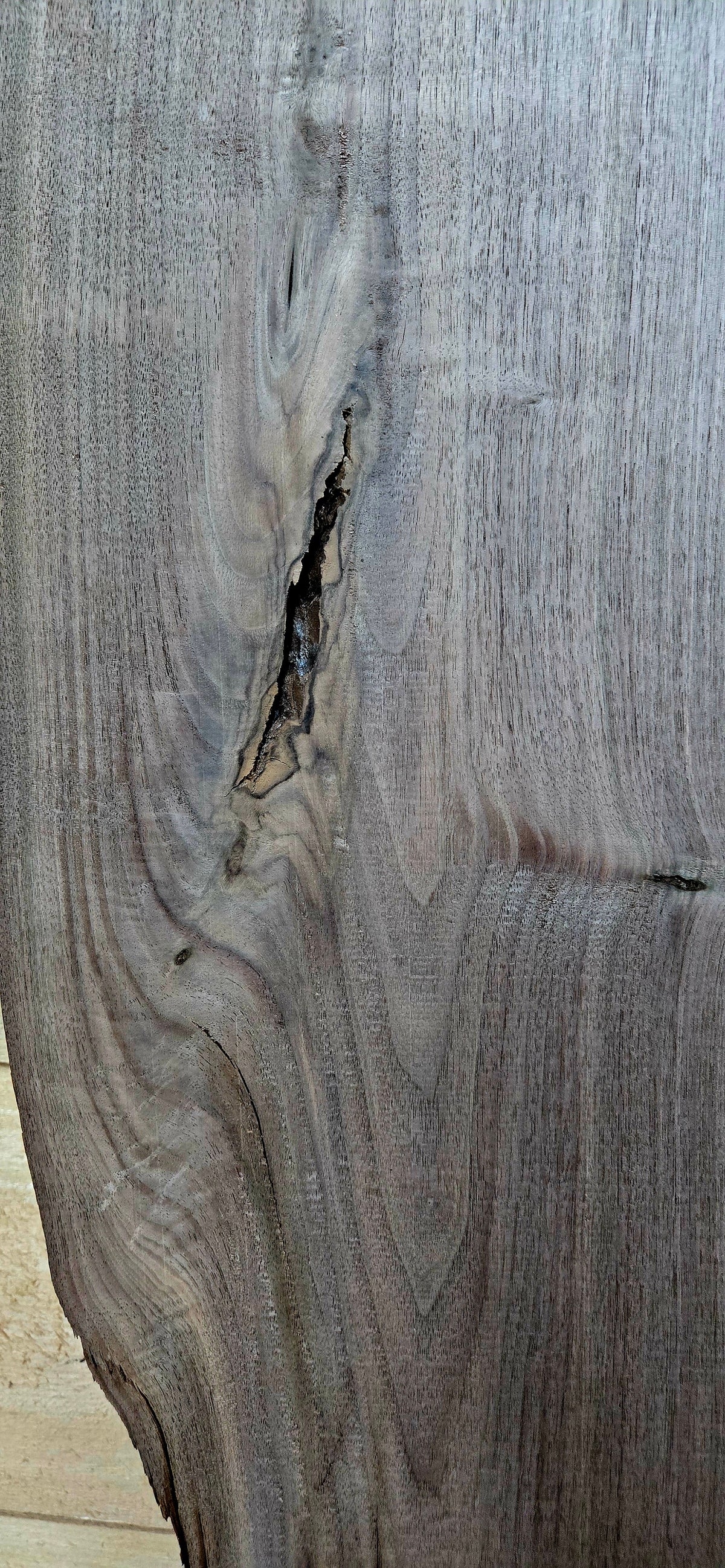 Walnut live edge slab #1773, view 4