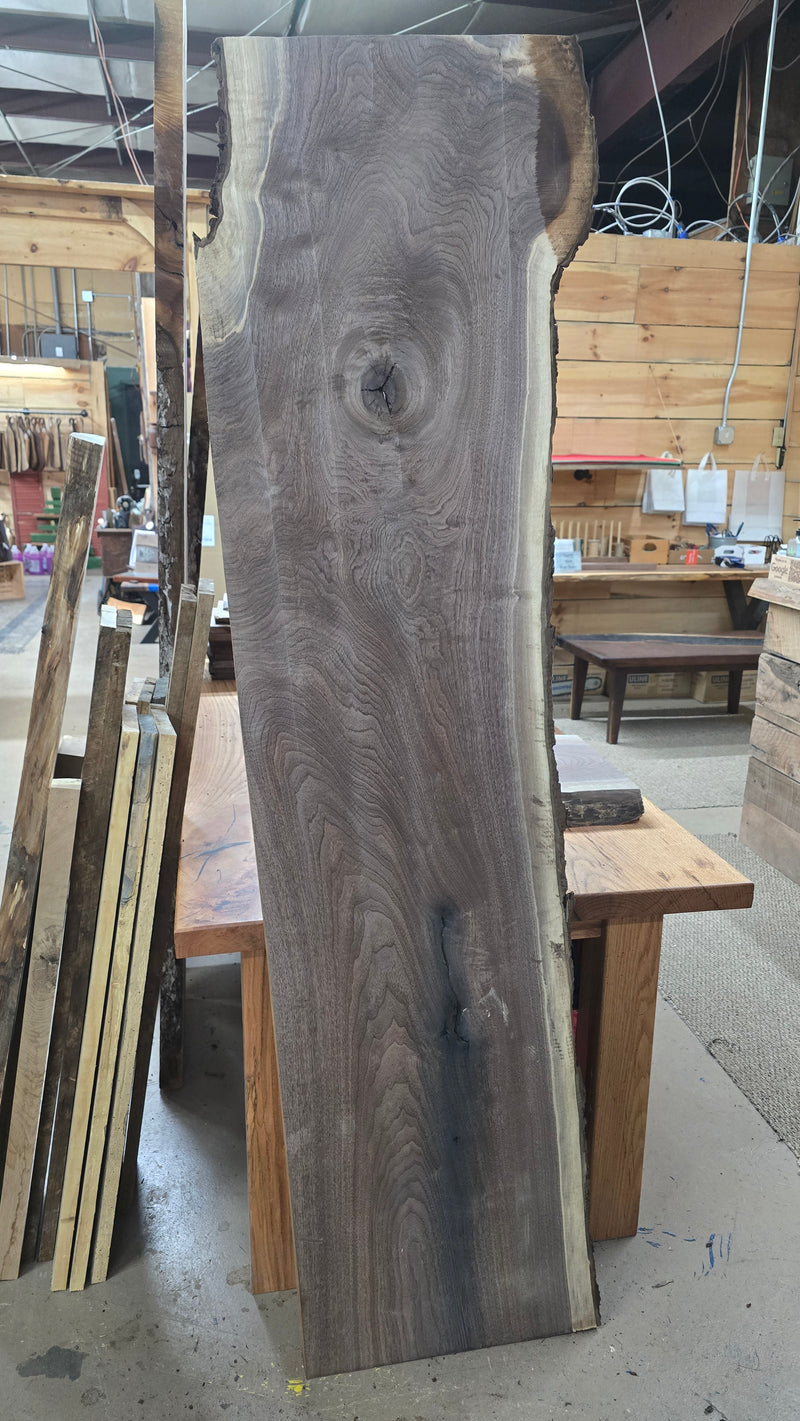 1019 Walnut live edge slab