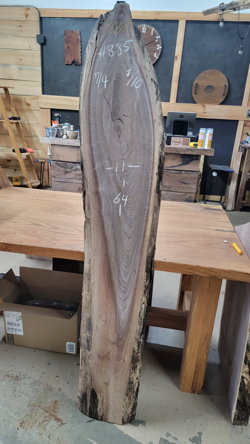 885 Walnut live edge slab