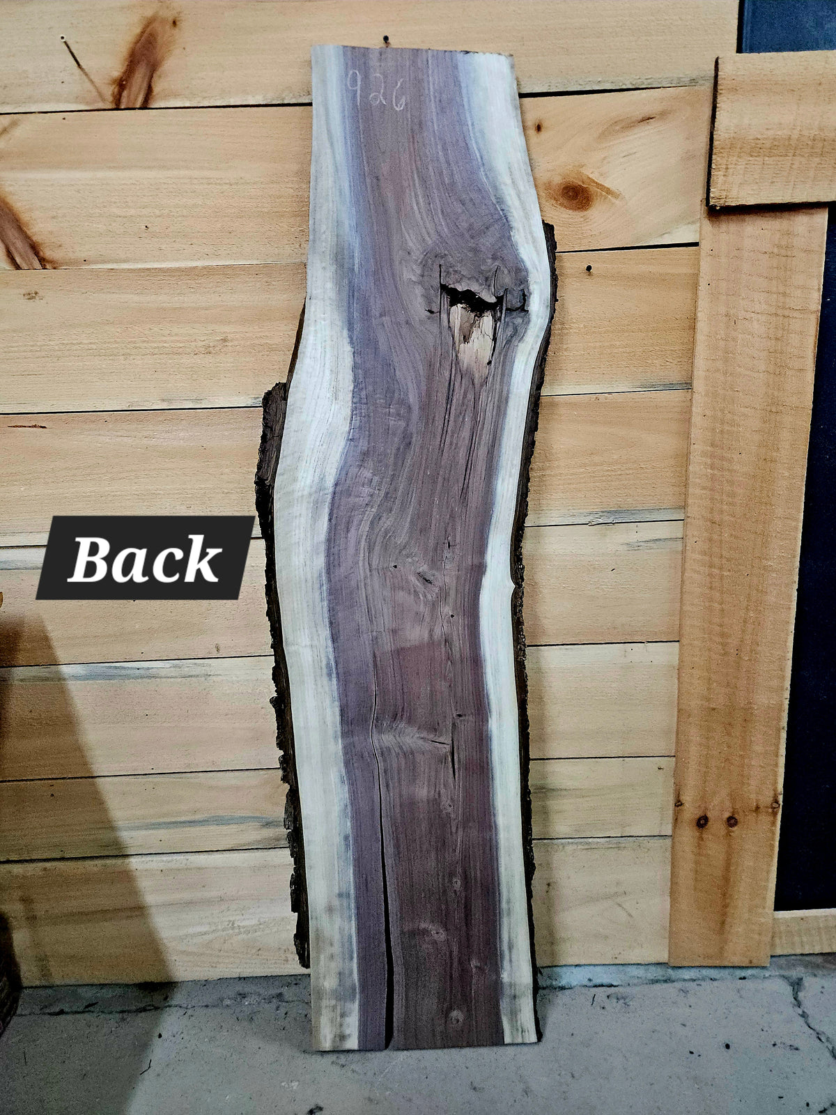 1926 Walnut Live Edge Slab – 59" × 10 - 14" × 4/4" – product image 4