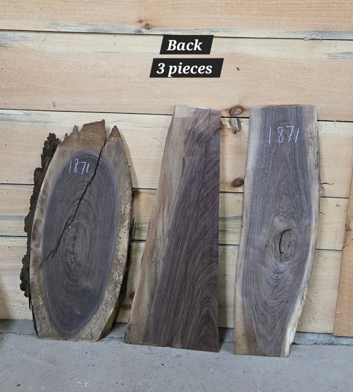 1871 Walnut 3-Piece DIY Wood Bundle, view 2