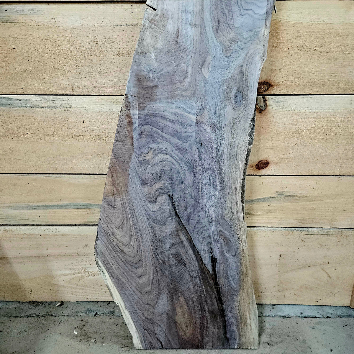 2017 Walnut Live Edge Slab – 40" × 8 - 11" × 8/4"