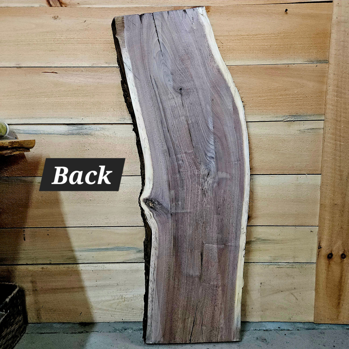 1950 Walnut Live Edge Slab – 47" × 13 - 15" × 7/4"