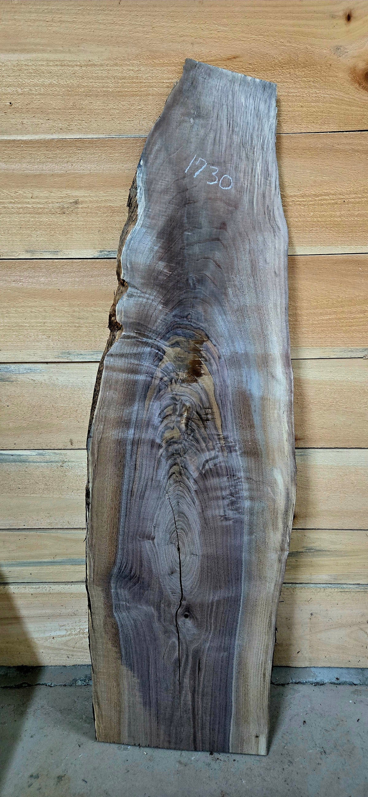 Walnut live edge slab #1730, view 2