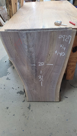 927 Walnut live edge slab