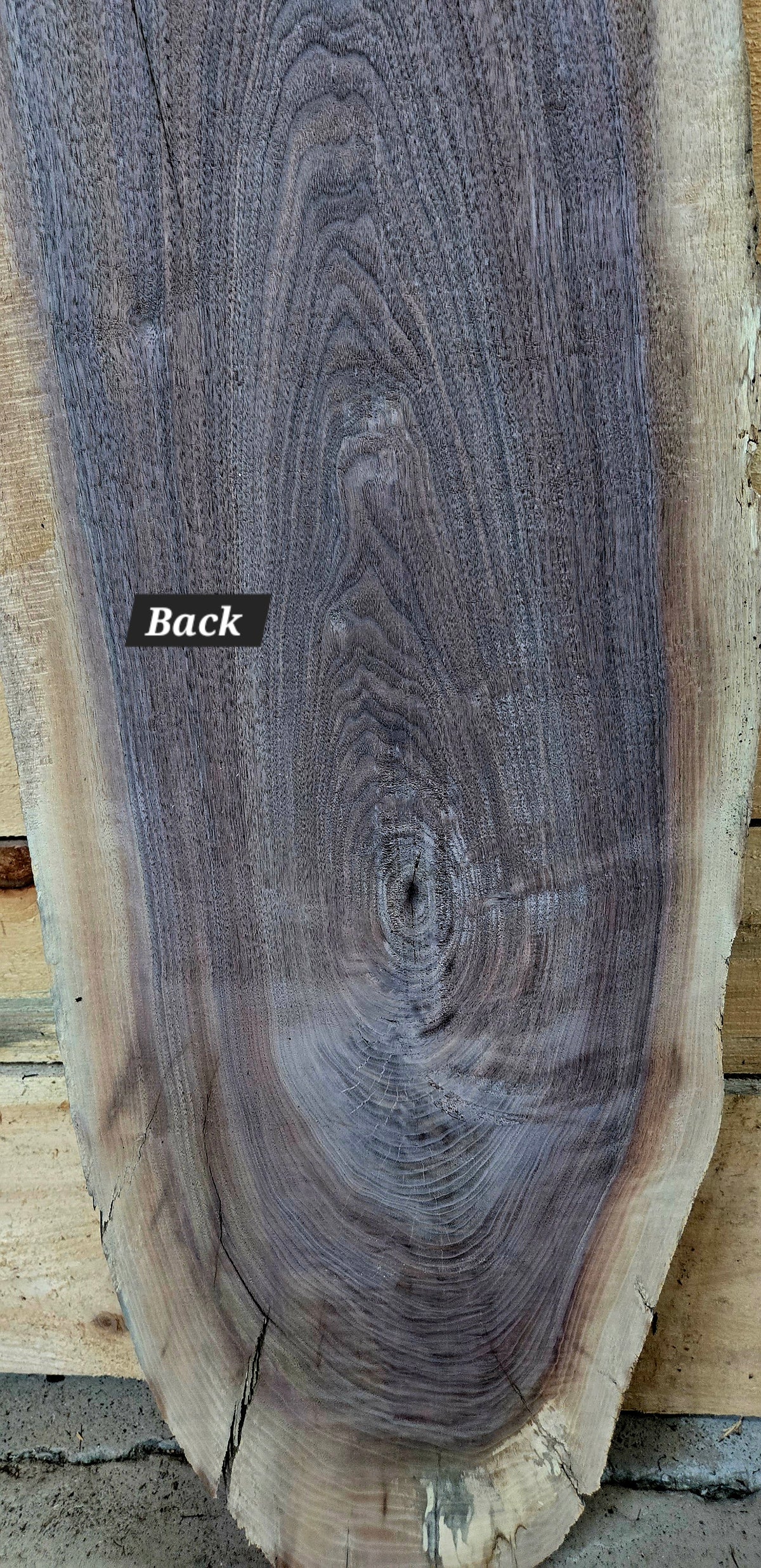 Walnut live edge slab #1888, view 4