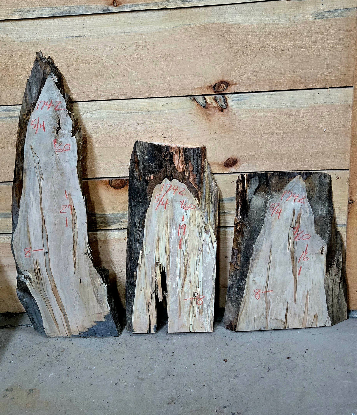 1742 Spalted Ambrosia Maple 3-Piece DIY Wood Bundle, view 1