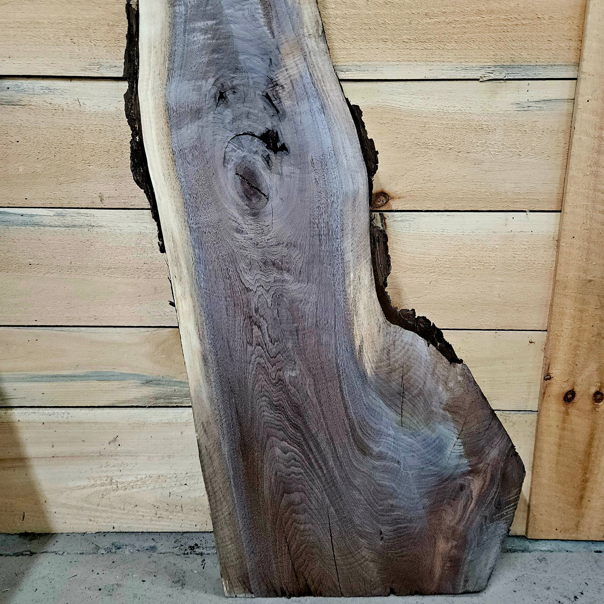 1978 Walnut Live Edge Slab – 50" × 7 - 17" × 6/4"