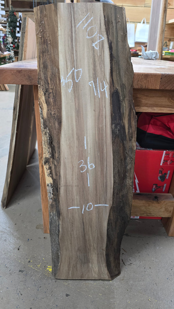 1108 Walnut live edge slab