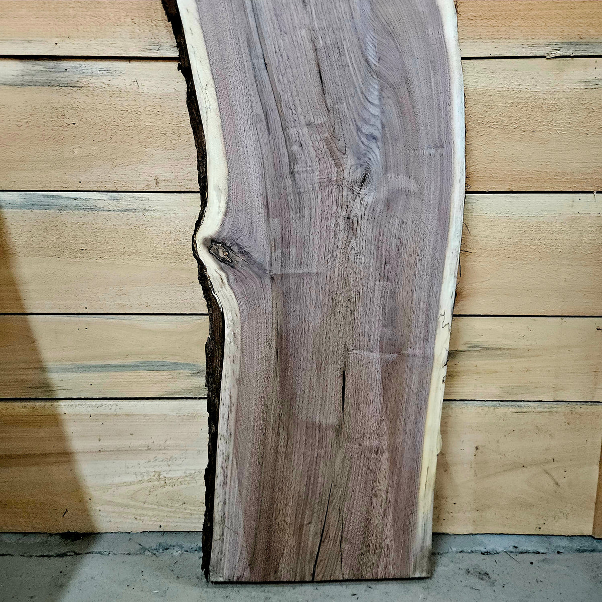 1950 Walnut Live Edge Slab – 47" × 13 - 15" × 7/4"