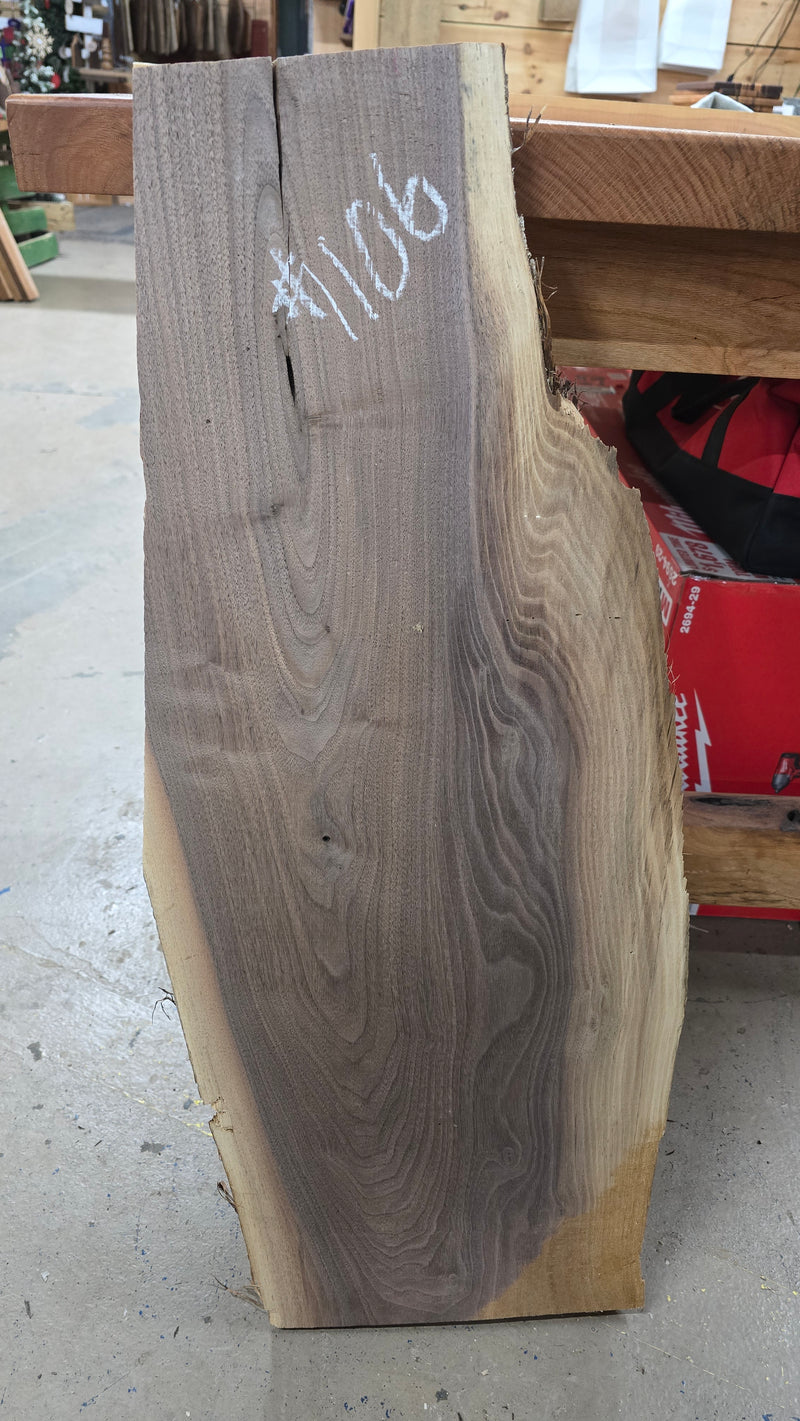 1106 Walnut live edge slab