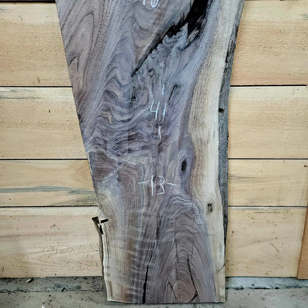 2019 Walnut Live Edge Slab – 41" × 13–16" × 7/4"