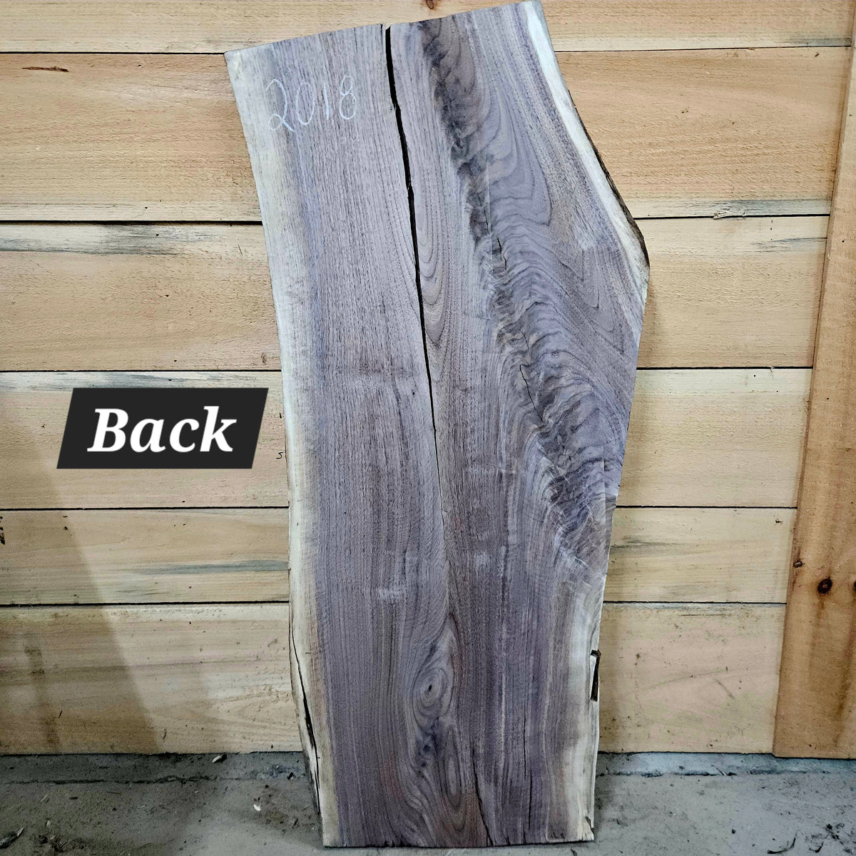 2018 Walnut Live Edge Slab – 41" × 15–18" × 8/4"