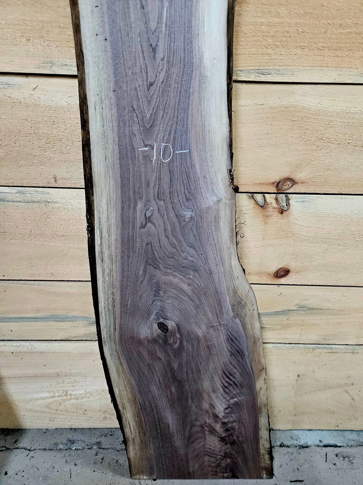 1915 Walnut Live Edge Slab – 53" × 10" × 5/4" – product image 2
