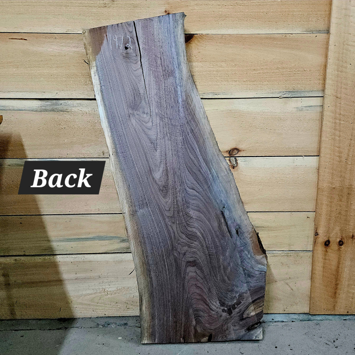1972 Walnut Live Edge Slab – 47" × 9 - 14" × 7/4"