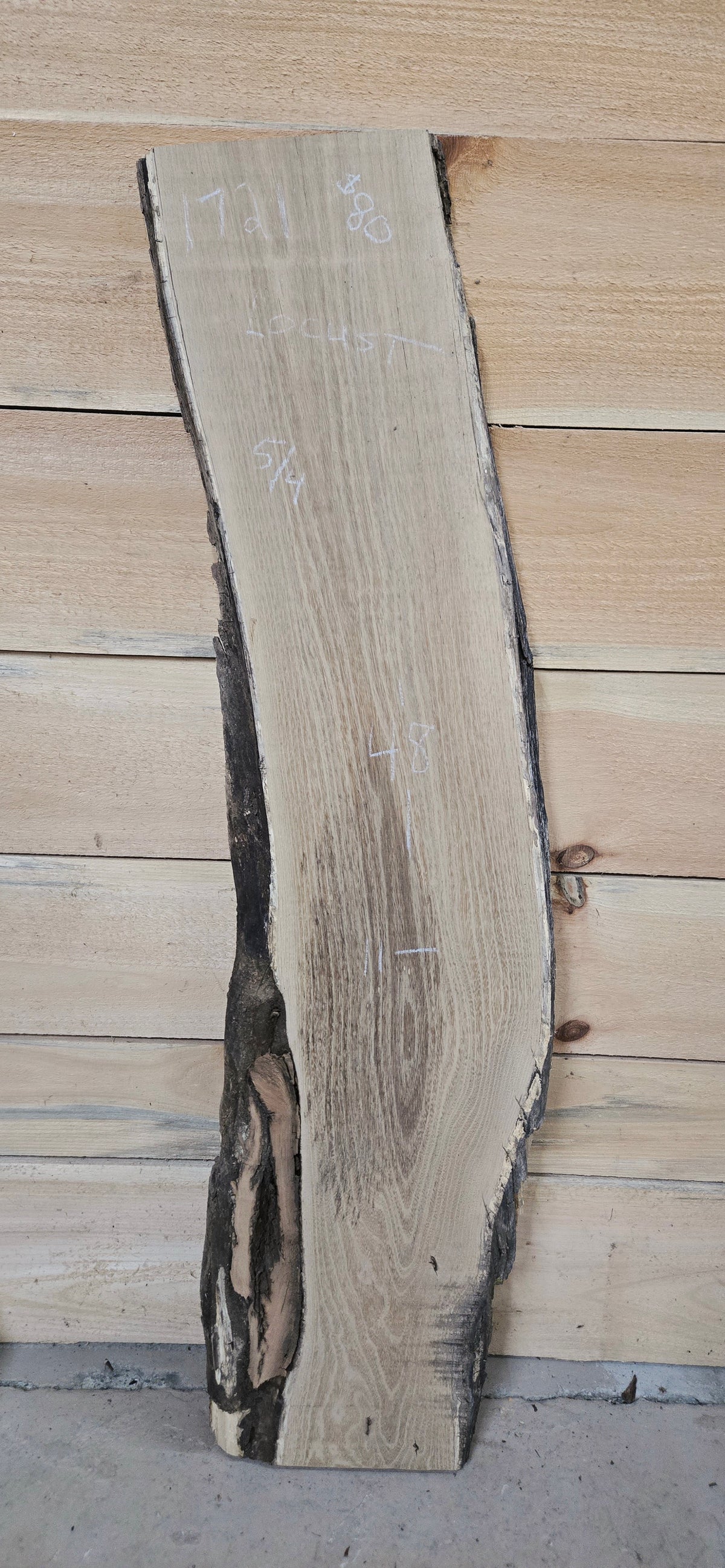 Black Locust live edge slab #1721, view 1