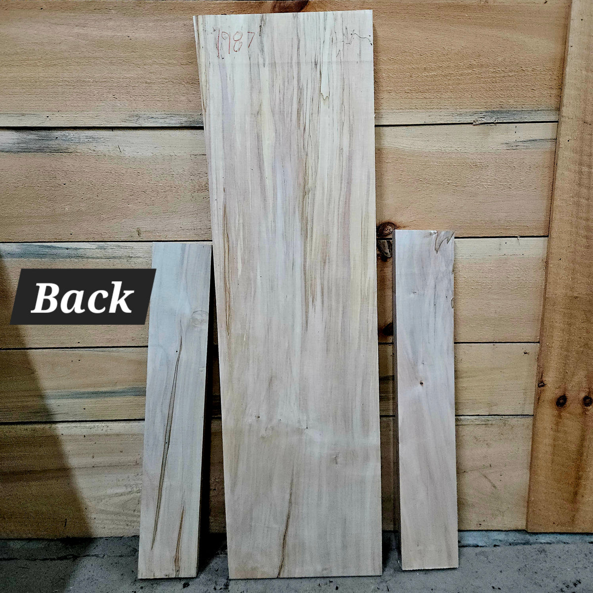 1987 Curly Spalted Ambrosia Maple 3-Piece DIY Wood Bundle