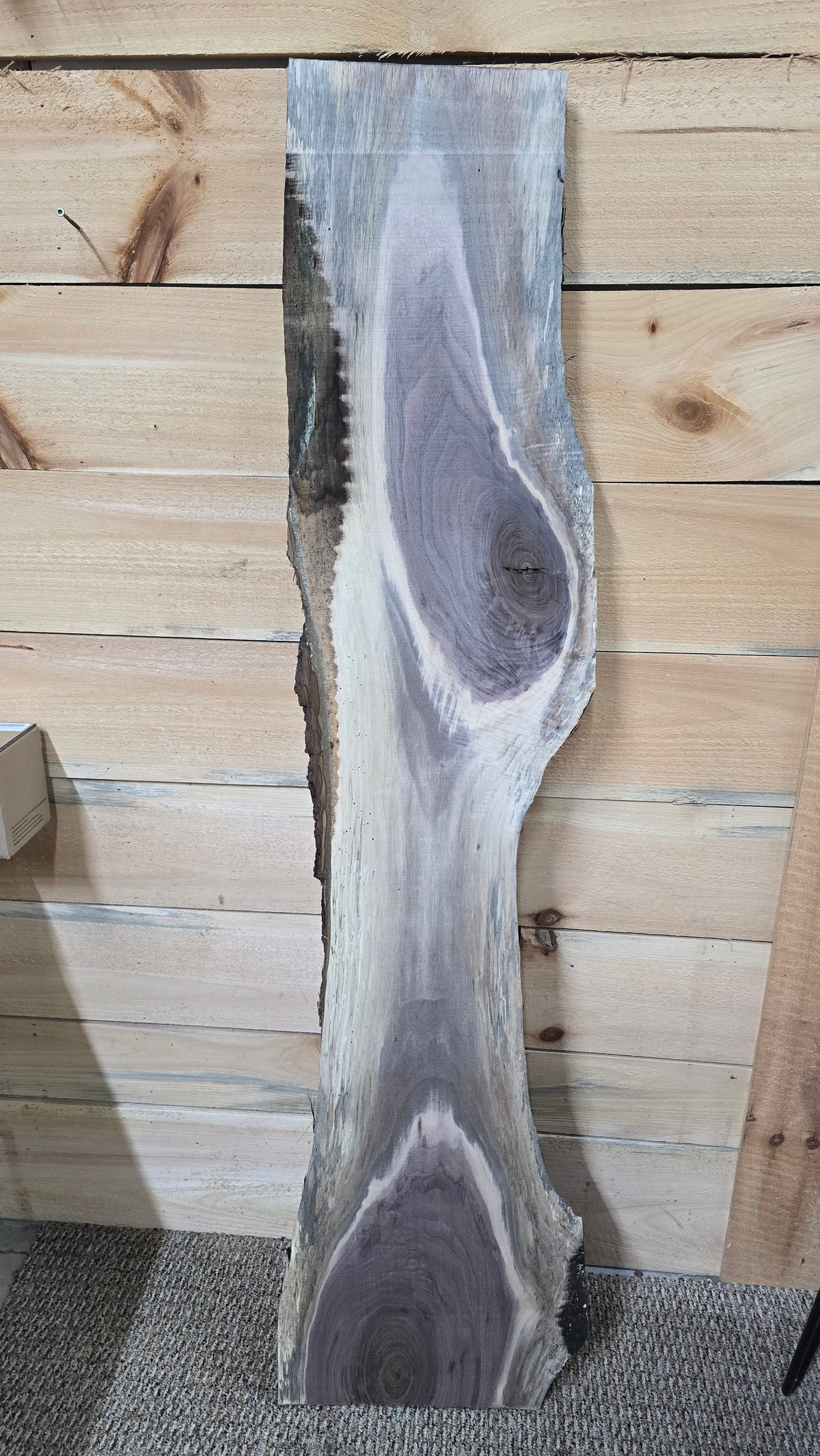 Walnut live edge slab #1393, view 2