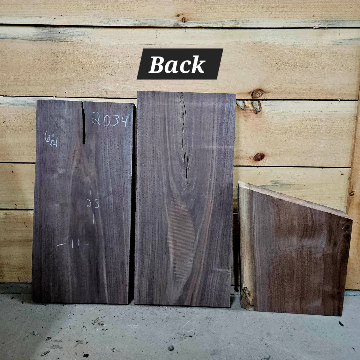 Three-piece walnut DIY bundle 2034, back