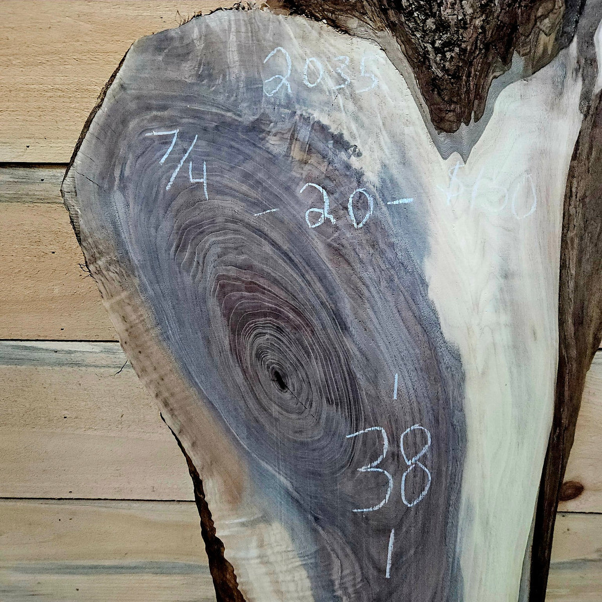 Walnut live edge slab 2035, photo 2 of 3