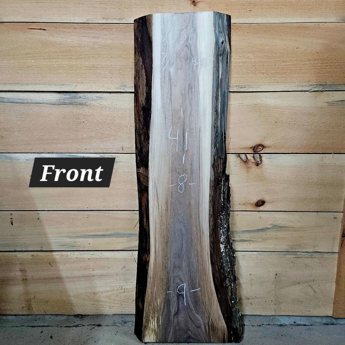 Walnut live edge slab 2036, front