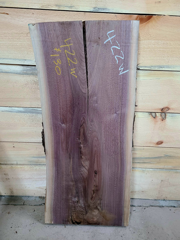 422W walnut Live edge slab